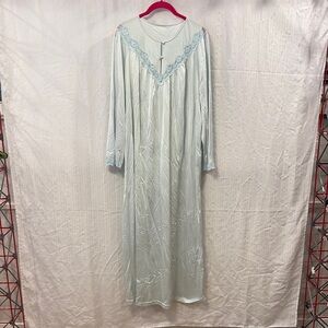 Vintage Long Nightgown with Lace Trim